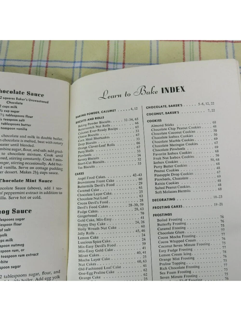 Learn to Bake Cookbook 1947 General Foods Cake Pastry Muffin Cookie Recipes